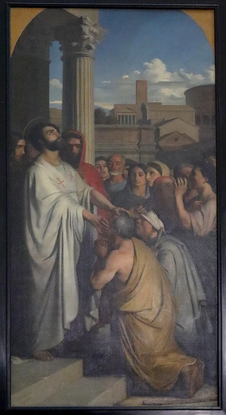 Hippolyte Flandrin - Cattedrale dei Santi Pietro e Paolo, Santa Chiara guarisce i ciechi, Nantes